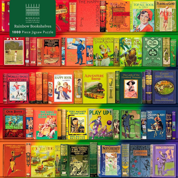 Flame Tree Studio - Rainbow Bookshelves by Bodleian Libraries Jigsaw Puzzle (1000 Pieces)