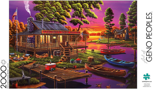 Buffalo Games - Geno Peoples - Stephanie's Canoe Rental - 2000 Piece Jigsaw Puzzle