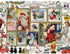 Bits and Pieces - Christmas Greetings 300 Piece Jigsaw Puzzles - 18" x 24" by Artist Barbara Behr