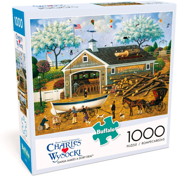 Buffalo Games - Charles Wysocki - Dahlia Makes a Dory Deal - 1000 Piece Jigsaw Puzzle