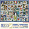 Bits and Pieces - 1000 Piece Jigsaw Puzzle 20" x 27" - Angel Stamps Quilt - Christmas Cherub Angel Collage Jigsaw by Artist Barbara Behr