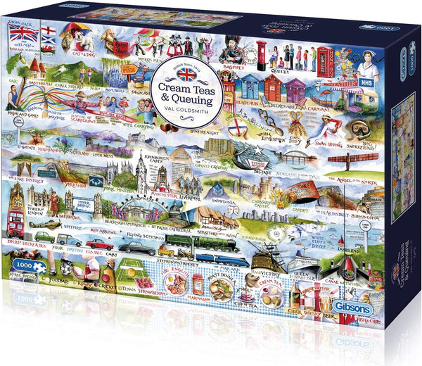 Gibsons - Cream Teas & Queuing Jigsaw Puzzle (1000 Pieces)