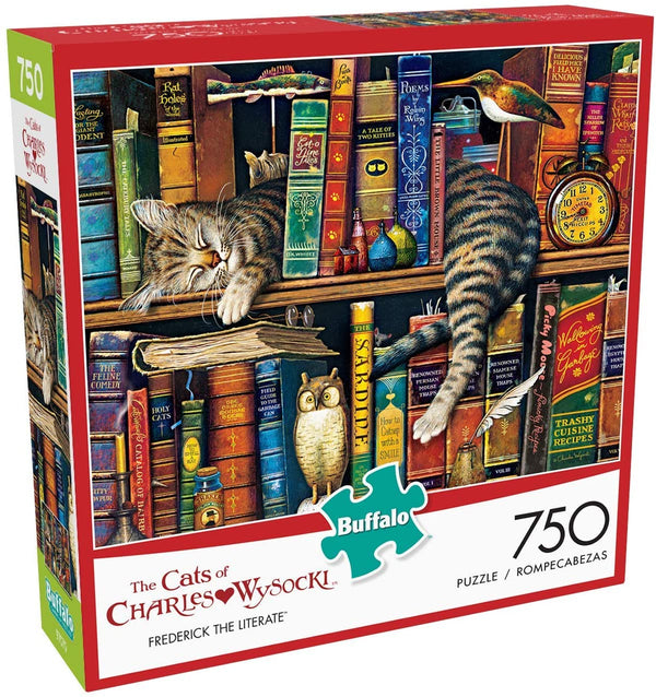 Buffalo Games Charles Wysocki Cats: Frederick The Literate Jigsaw Puzzle (750 Piece)