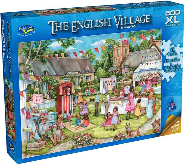 Holdson - The English Village - Summer Fete XL by Debbie Cook Jigsaw Puzzle (500 Pieces)