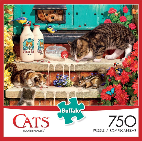 Buffalo Games - Cats Collection - Doorstep Raiders - 750 Piece Jigsaw Puzzle