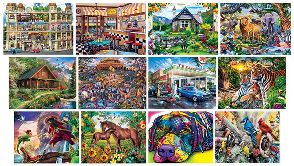 Masterpieces - 12 Pack Artist Gallery 12 Pack Bundle Puzzles (100 x4, 300 x4 & 500 x4)