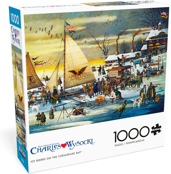 Buffalo Games - Ice Riders on The Chesapeake Bay by Charles Wysocki Jigsaw Puzzle (1000 Pieces)