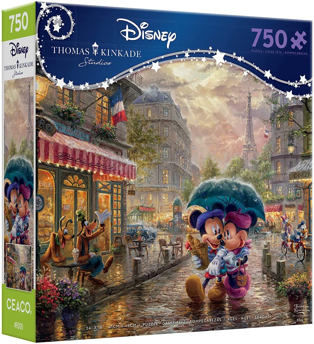 Thomas Kinkade Disney - Mickey and Minnie in Paris, 750 Pieces
