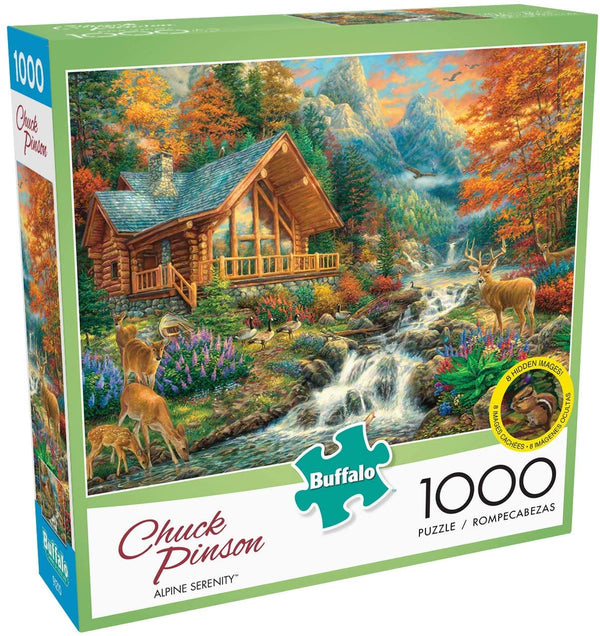 Buffalo Games - Alpine Serenity with Hidden Images by Chuck Pinson Jigsaw Puzzle (1000 Pieces)