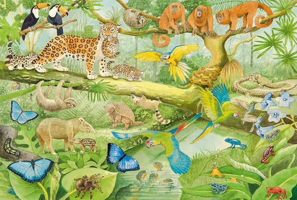 Schmidt - Animals In The Jungle Jigsaw Puzzle (100 Pieces)