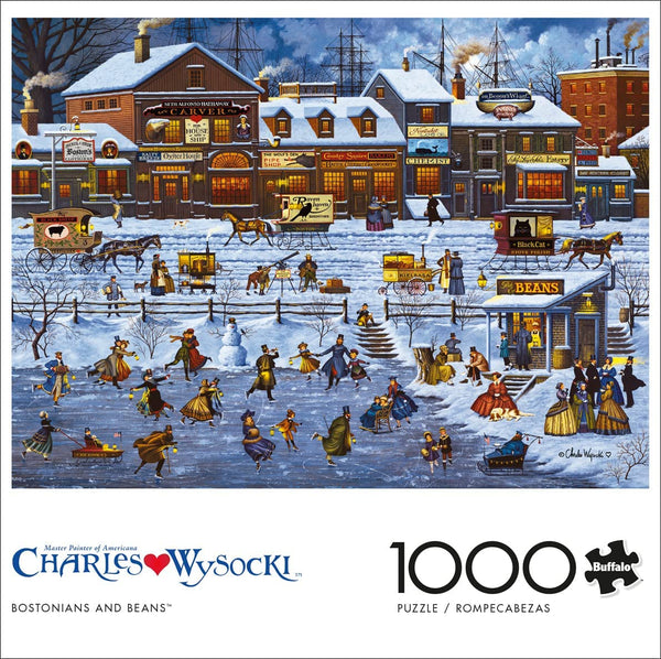 Buffalo Games - Charles Wysocki - Bostonians and Beans - 1000 Piece Jigsaw Puzzle, Multicolour