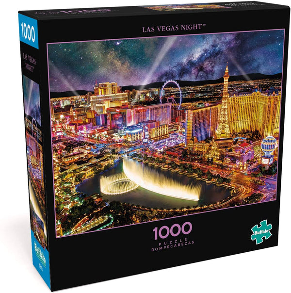 Buffalo Games - Photography - Las Vegas Night - 1000 Piece Jigsaw Puzzle