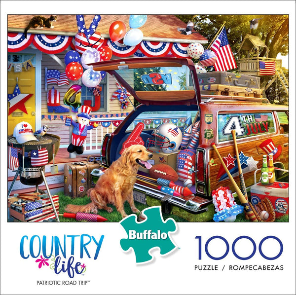 Buffalo Games - Patriotic Road Trip - 1000 Piece Jigsaw Puzzle