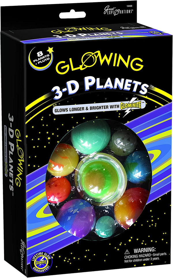 Great Explorations Glowing 3-D Planets Boxed Set Science Kit