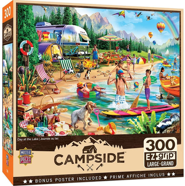 Masterpieces - Campside - Day at the Lake EZ Grip Jigsaw Puzzle (300 Pieces)