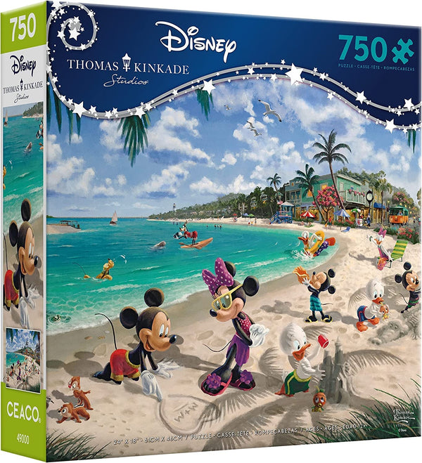 Ceaco - Thomas Kinkade - Disney - Mickey & Minnie in Florida - 750 Piece Jigsaw Puzzle