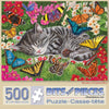 Bits and Pieces - Set of 3 x 500 Piece Jigsaw Puzzles- Each 18" X 24" - 500 pc Cute Animal and Nature Jigsaws by Artist William Vanderdasson