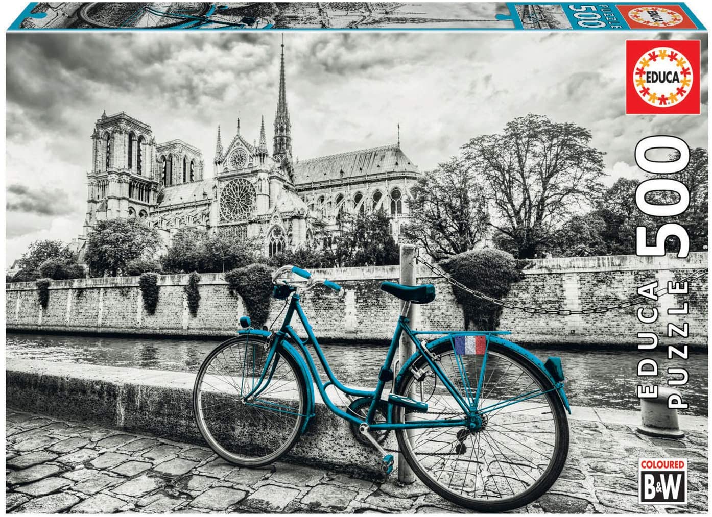 Educa Bike Near Notre Dame Jigsaw Puzzle (500 Pieces) I Love