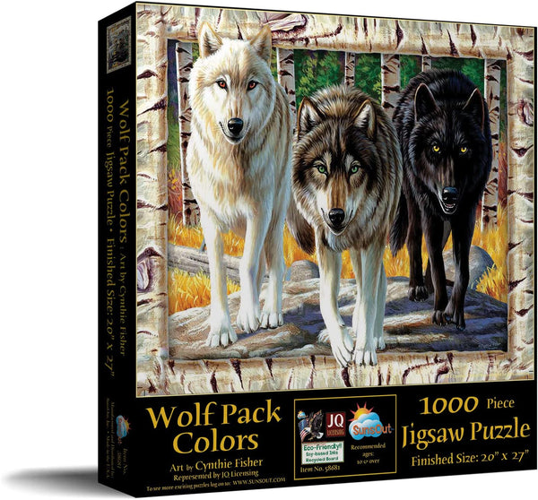 Sunsout - Wolf Pack Colours Jigsaw Puzzle (1000 Pieces)