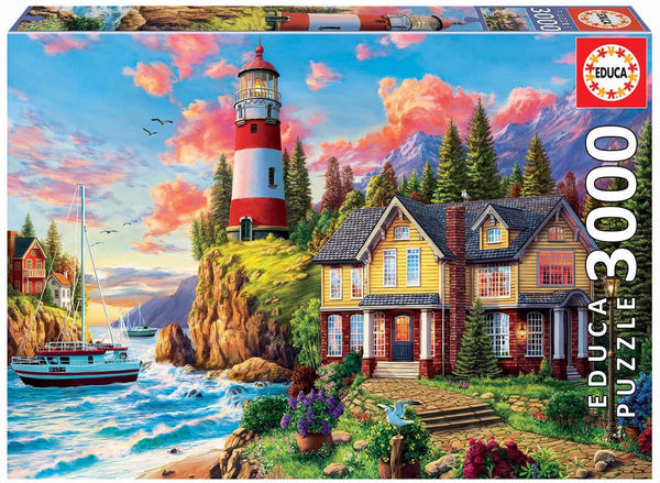 Educa - Lighthouse Near Ocean Jigsaw Puzzle (3000 Pieces)