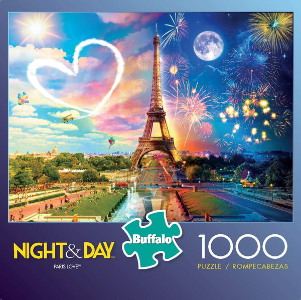 Buffalo Games - Night & Day Collection - Paris Love - 1000 Piece Jigsaw Puzzle