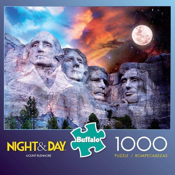 Buffalo Games - Night & Day Collection - Mount Rushmore - 1000 Piece Jigsaw Puzzle