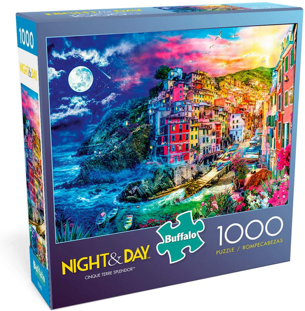 Buffalo Games - Night & Day Collection - Cinque Terre Splendor - 1000 Piece Jigsaw Puzzle