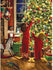 Bits and Pieces - 300 Large Piece Glitter Jigsaw Puzzle - Children Decorating the Christmas Tree by Artist Liz Goodrick Dillon - Family Holiday Fun