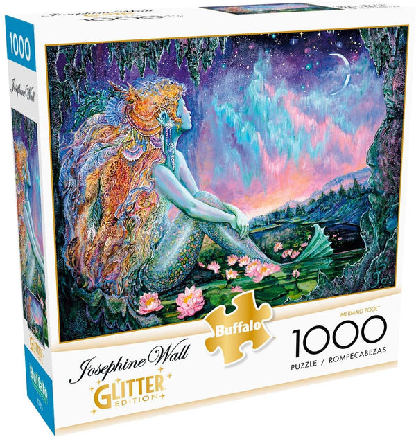 Buffalo Games - Flights of Fantasy - Mermaid Pool (Glitter Edition) by Josephine Wall Jigsaw Puzzle (1000 Pieces)