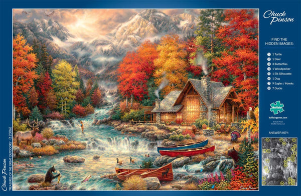 Buffalo Games - Treasures of The Great Outdoors with Hidden Images by Chuck Pinson Jigsaw Puzzle (1000 Pieces)