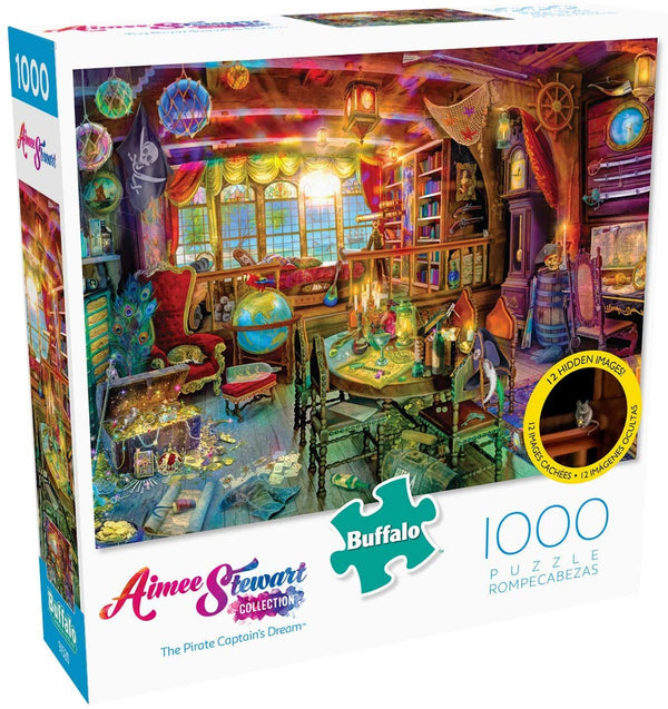 Buffalo Games - Aimee Stewart - The Pirate Captain's Dream - 1000 Piece Jigsaw Puzzle with Hidden Images