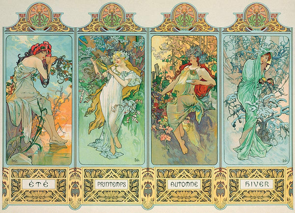 EuroGraphics - The Four Seasons by Alphonse Mucha Jigsaw Puzzle (1000 Pieces)