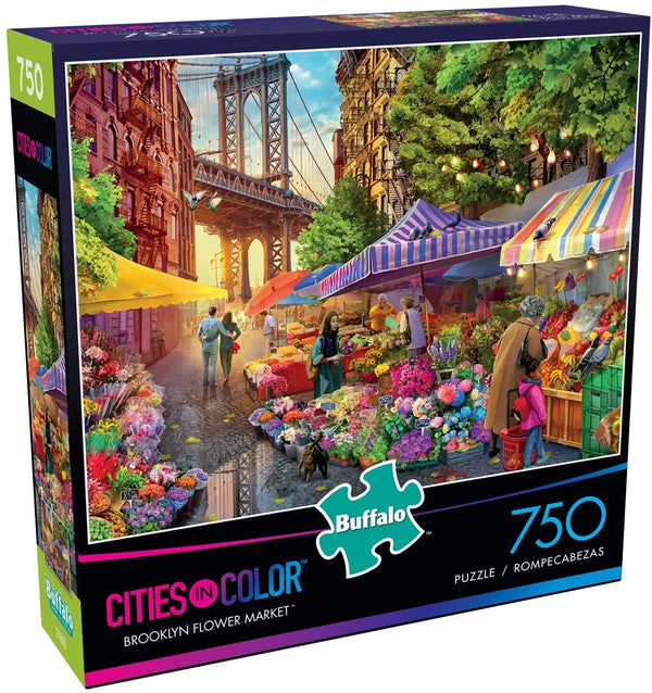 Buffalo Games - Cities in Color - Brooklyn Flower Market - 750 Piece Jigsaw Puzzle