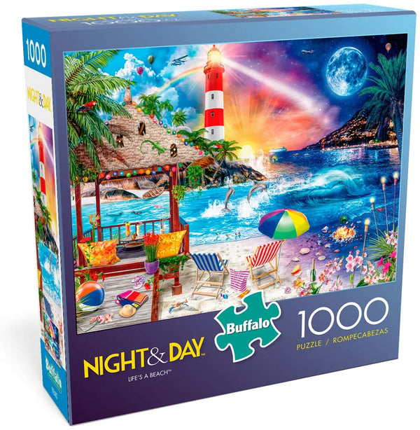 Buffalo Games - Night & Day Collection - Life's A Beach - 1000 Piece Jigsaw Puzzle