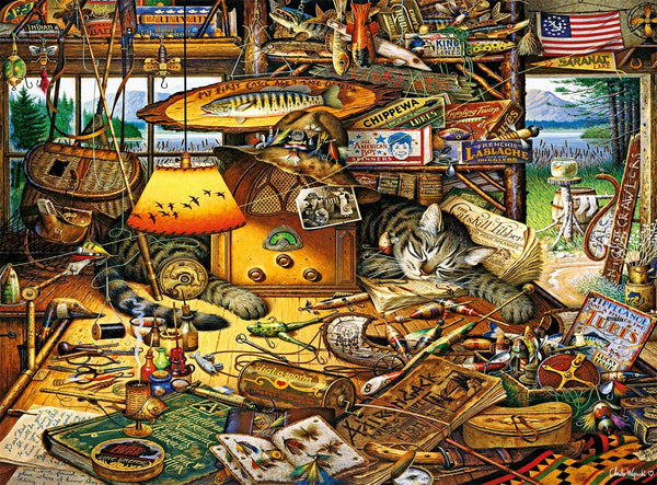 Buffalo Games Max in The Adirondacks by Artist Charles Wysocki 1000 Piece Animals &amp; Wildlife Large Piece Jigsaw Puzzle