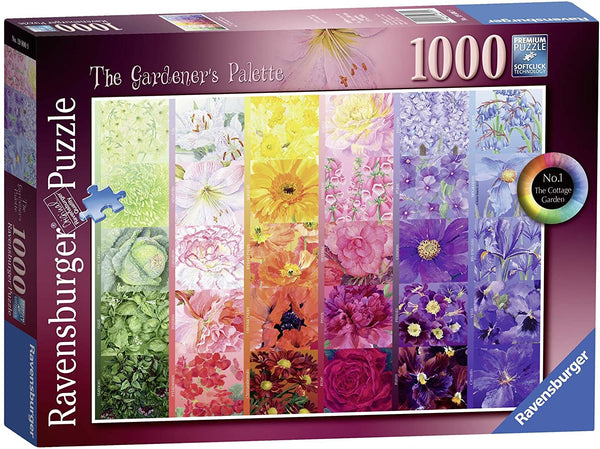 Ravensburger - The Gardener's Palette No.1 - Cottage Garden Jigsaw Puzzle (1000 Pieces)