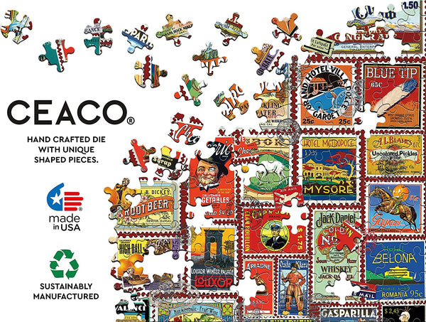 Ceaco - Stamps - Advertising Jigsaw Puzzle (1000 Pieces)