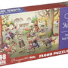 Pomegranate - Cats On Skates Floor Puzzle by Kestutis Kasparavicius Jigsaw Puzzle (48 Pieces)