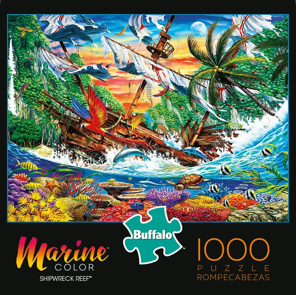 Buffalo Games - Marine Color - Shipwreck Reef - 1000 Piece Jigsaw Puzzle