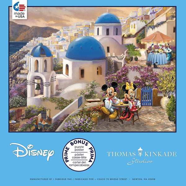 Ceaco - Thomas Kinkade - Disney Dreams Collection - Mickey and Minnie in Greece - 750 Piece Jigsaw Puzzle