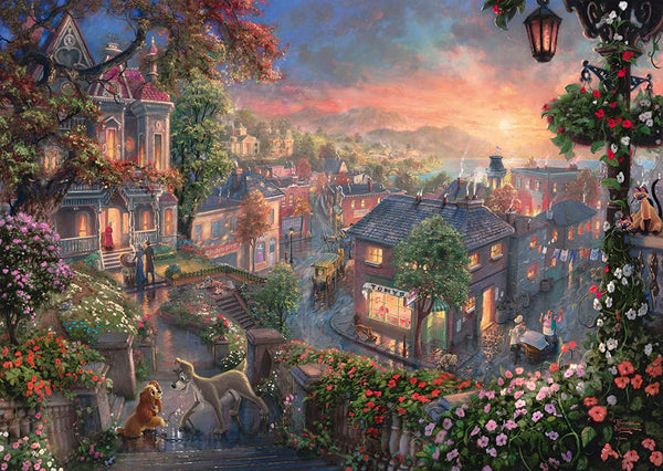 Schmidt - Thomas Kinkade - Disney Lady and The Tramp Jigsaw Puzzle (1000 Pieces)