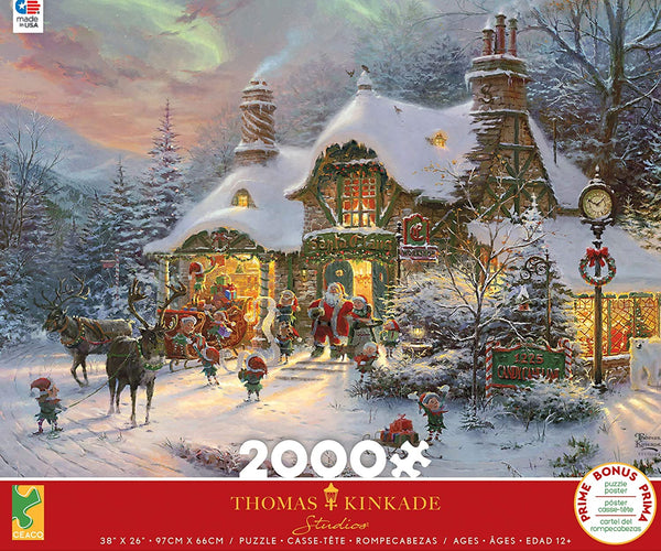 Ceaco's Santa's Night Before Christmas by Thomas Kinkade, 2000 Piece Puzzle