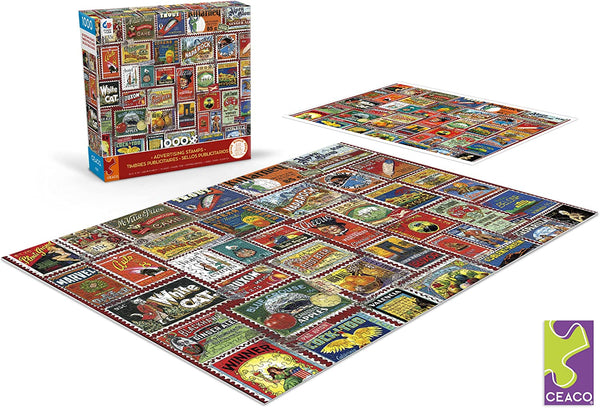 Ceaco - Stamps - Advertising Jigsaw Puzzle (1000 Pieces)