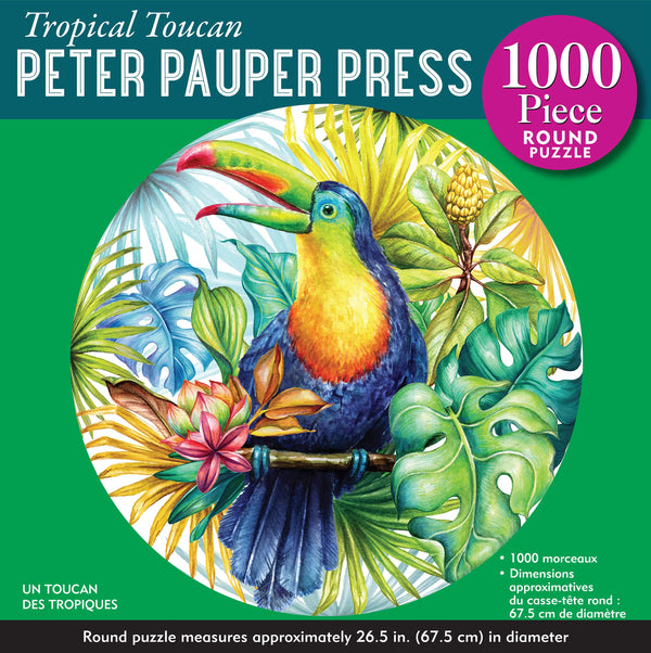Peter Pauper Press - Tropical Toucan Round Jigsaw Puzzle (1000 Pieces)
