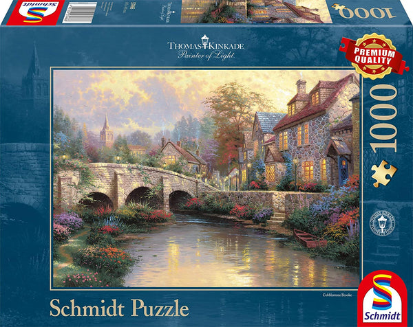 Schmidt - Thomas Kinkade - Cobblestone Brooke Jigsaw Puzzle (1000 Pieces)
