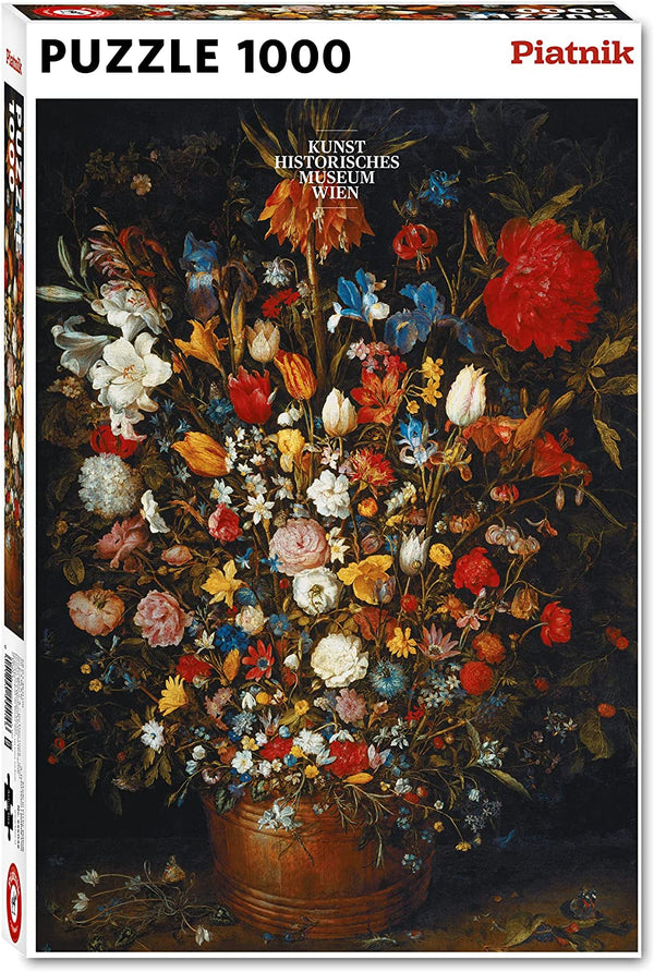 Piatnik - Brueghel, Flowers In Wood Vase Jigsaw Puzzle (1000 Pieces)