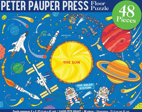 Peter Pauper Press - The Solar System Kids' Floor Puzzle Jigsaw Puzzle (48 Pieces)