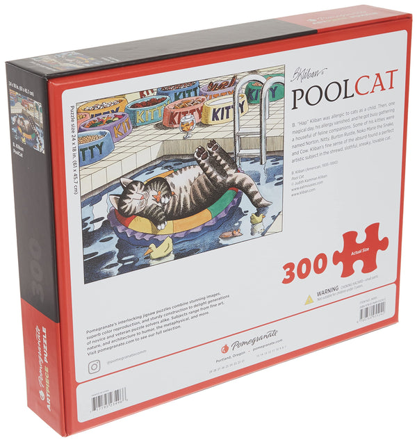 Pomegranate - Poolcat by B. Kliban Jigsaw Puzzle (300 Pieces)