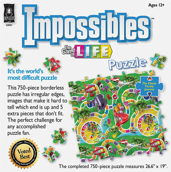 Hasbro - Impossibles Game Of Life Jigsaw Puzzle (750 Pieces)