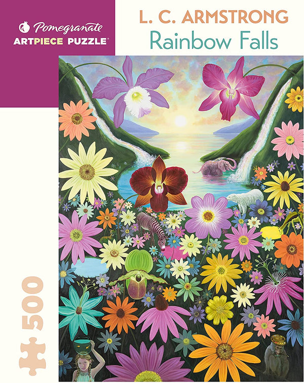 Pomegranate - Rainbow Falls by L.C. Armstrong Jigsaw Puzzle (500 Pieces)